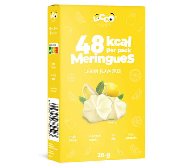 AmerPharma Locco 48 kcal Niskokaloryczne bezy proteinowe Cytrynowe - 1503765 - zdjęcie